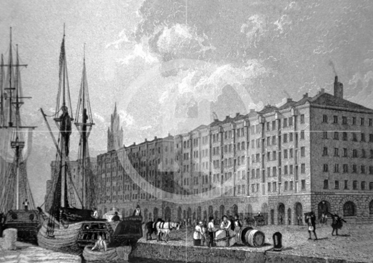 The Goree Warehouses, George's Dock, 1830